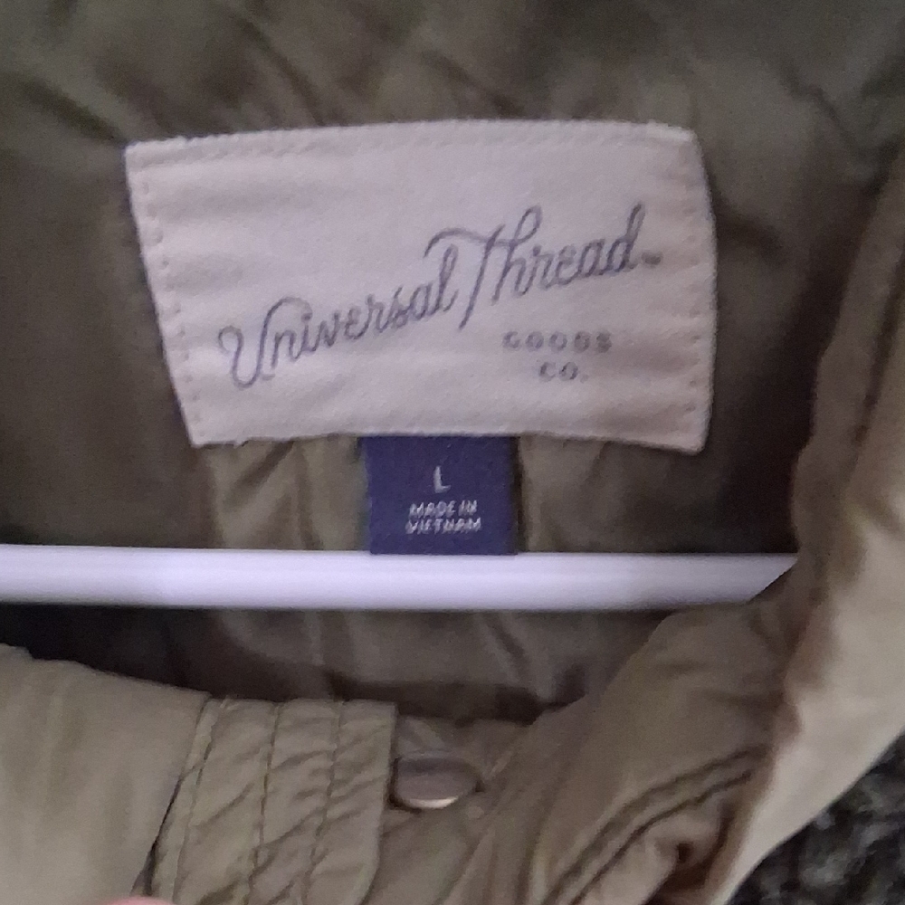Universal Thread Olive Green Jacket With Beige De… - image 2